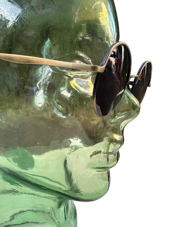 RARE Genuine Vintage MIYAKE Design Studio Round Sunglasses Bronze Dark Lenses main image 14